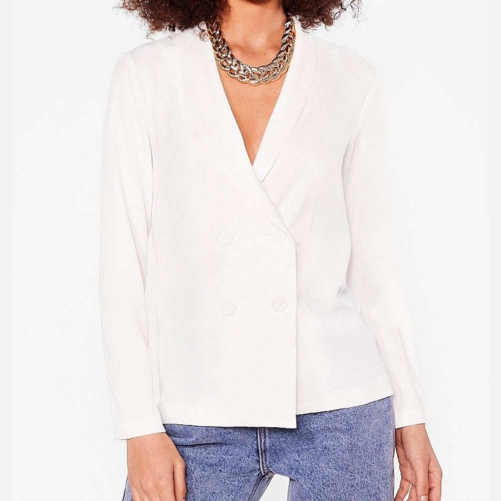 NWT nasty gal double breasted shirt jacket.